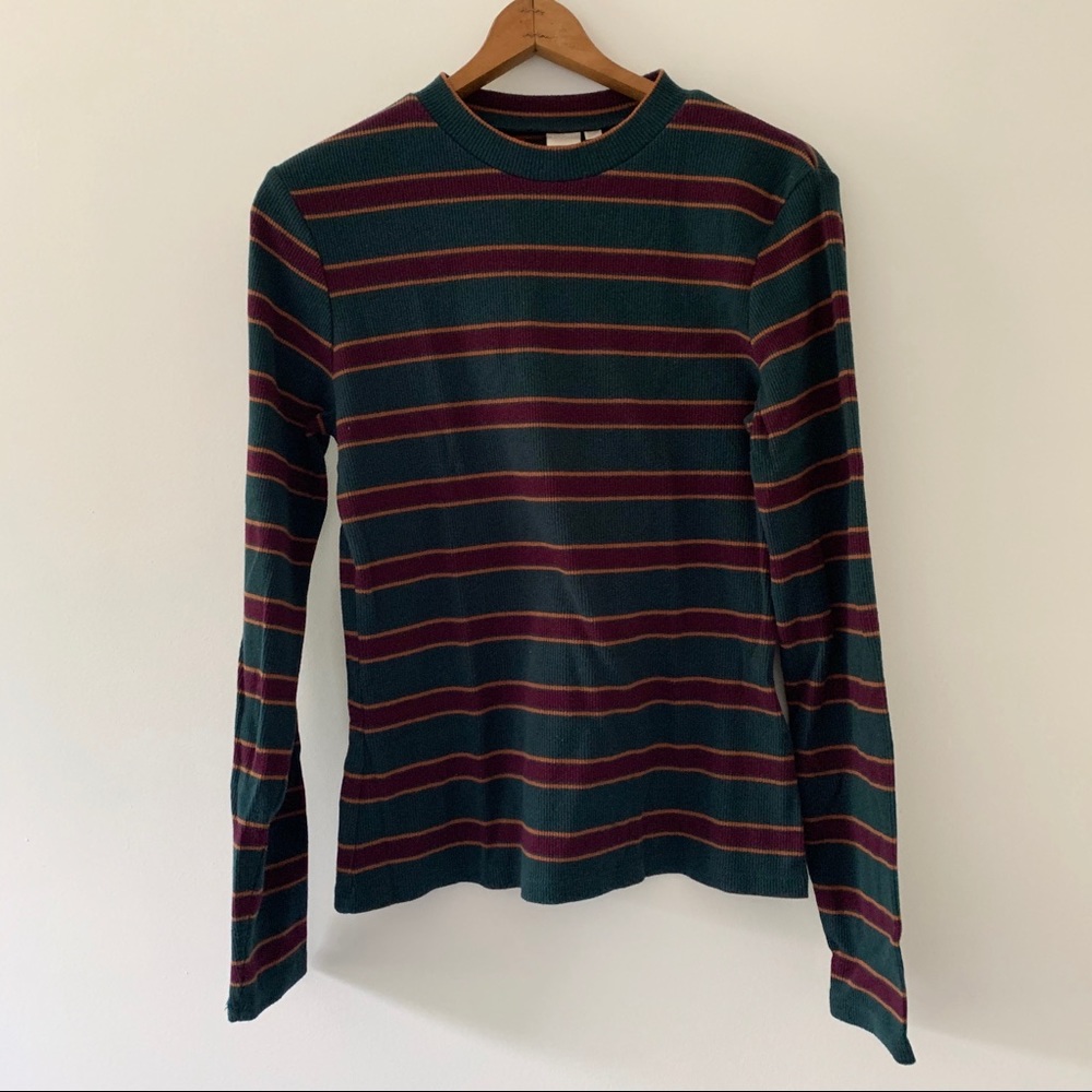 Twik Mockneck Tee Green Purple Large